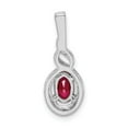 thumbnail image 4 of Sterling Silver Created Ruby & Diam. Pendant Charm, 4 of 4