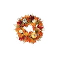 thumbnail image 2 of Yhmxh 18 Inch Fall Wreath for Front Door Decor, Artificial Maple Leaves Pumpkins Sunflower Wreath Decor, Farmhouse Autumn Harvest Wreath for Window Porch Thanksgiving & Outdoor Decor, 2 of 6