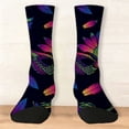 thumbnail image 2 of Compression Socks for Women Cute Animal Knitted Mid Calf Soft Comfort Mens Socks Blue One Size, 2 of 7