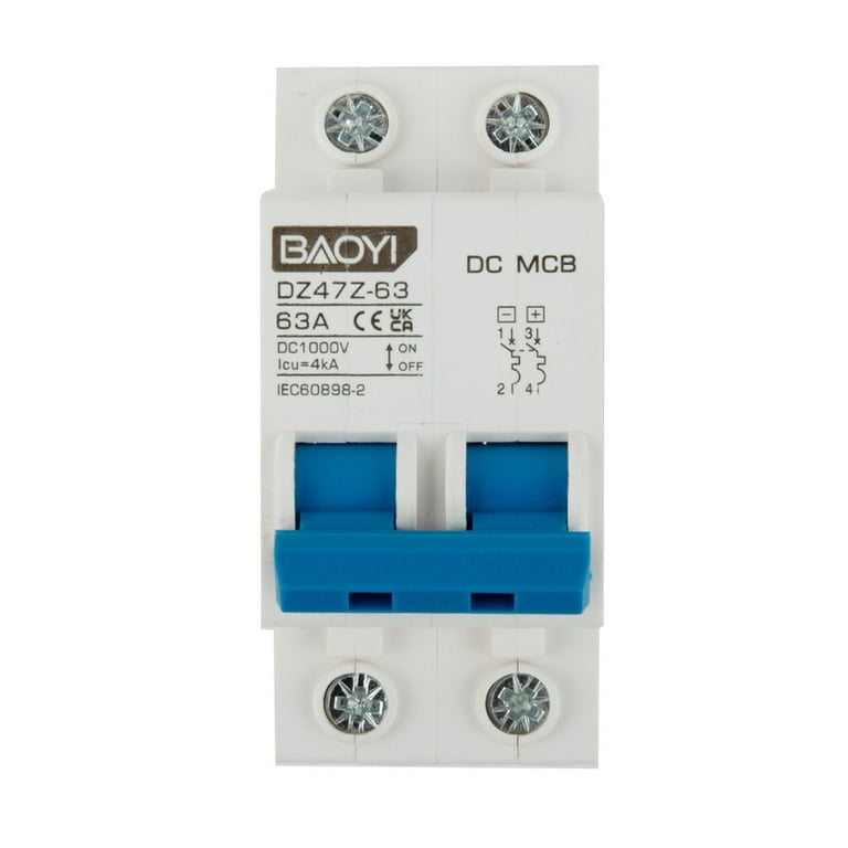 Disjoncteur miniature DC, disjoncteur étanche 1000V 2P 32A for système  connecté au réseau Commutateur à diode : : Commerce, Industrie et  Science