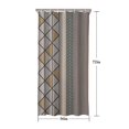 thumbnail image 5 of Beige Geometric Triangle Stripe Pattern Shower Curtain 36"x72" ,Bathroom Decorative Shower Curtains Set with 12 Hooks,Modern Waterproof Washable Shower Curtain, 5 of 6