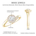 thumbnail image 5 of Rosec Jewels Lab Grown Diamond Floral Ring | Promise Engagement Ring with Halo (EF-VS Quality), 10K Yellow Gold, US 3.50, 5 of 8