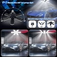 thumbnail image 2 of Hwawhin LED Garage Lights-4 Packs, Super Bright 160W 15000LM 6500K Deformable Shop Ceiling Lighting Fixture with 6+1 Panels E26/E27 Socket LED Bulbs for Basement ,Garage,High Bay Light ,Workshop,Barn, 2 of 7