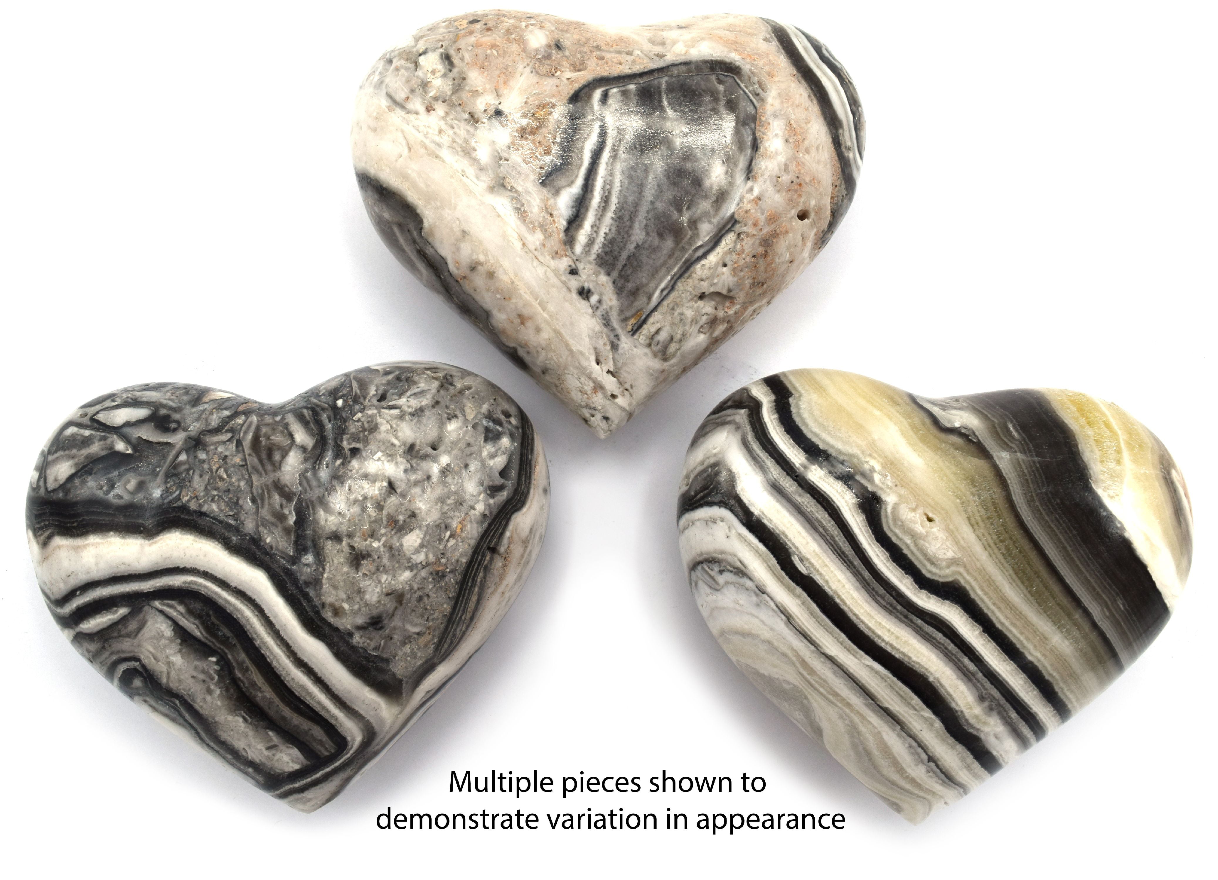 Zebra Onyx Heart Figure The Artisan Mined Series by hBAR 