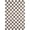 Charcoal, Ivory, Off White / Neftekamsk, variant on Hauteloom Chack Hallway, Kitchen Runner Rug - Square Tile Checkered - Shaggy Plush Pile - Cream, Peach Orange, Ivory - 2'7" x 7'3"