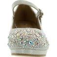 thumbnail image 3 of Forever Dana-58k Kids Mid Heel Rhinestone Pretty Sandal Mary Jane Platform Dress Pumps, 3 of 4