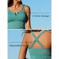 thumbnail image 5 of Summer Mae Tankini Swimsuits for Women Bathing Suits Top Ruched Two Piece Tummy Control Round Neck with V-Wire Swim Suits, 5 of 6