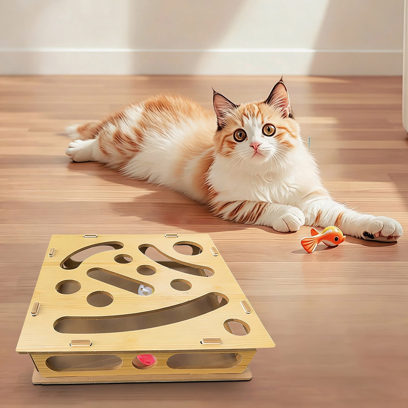 JGJJUGN Interactive Pet Digging Puzzle Box for Cats and Small Dogs | Indoor Digging Game with Random Color Balls | Mental Stimulation & Exercise Toy | Safe & Easy to Clean