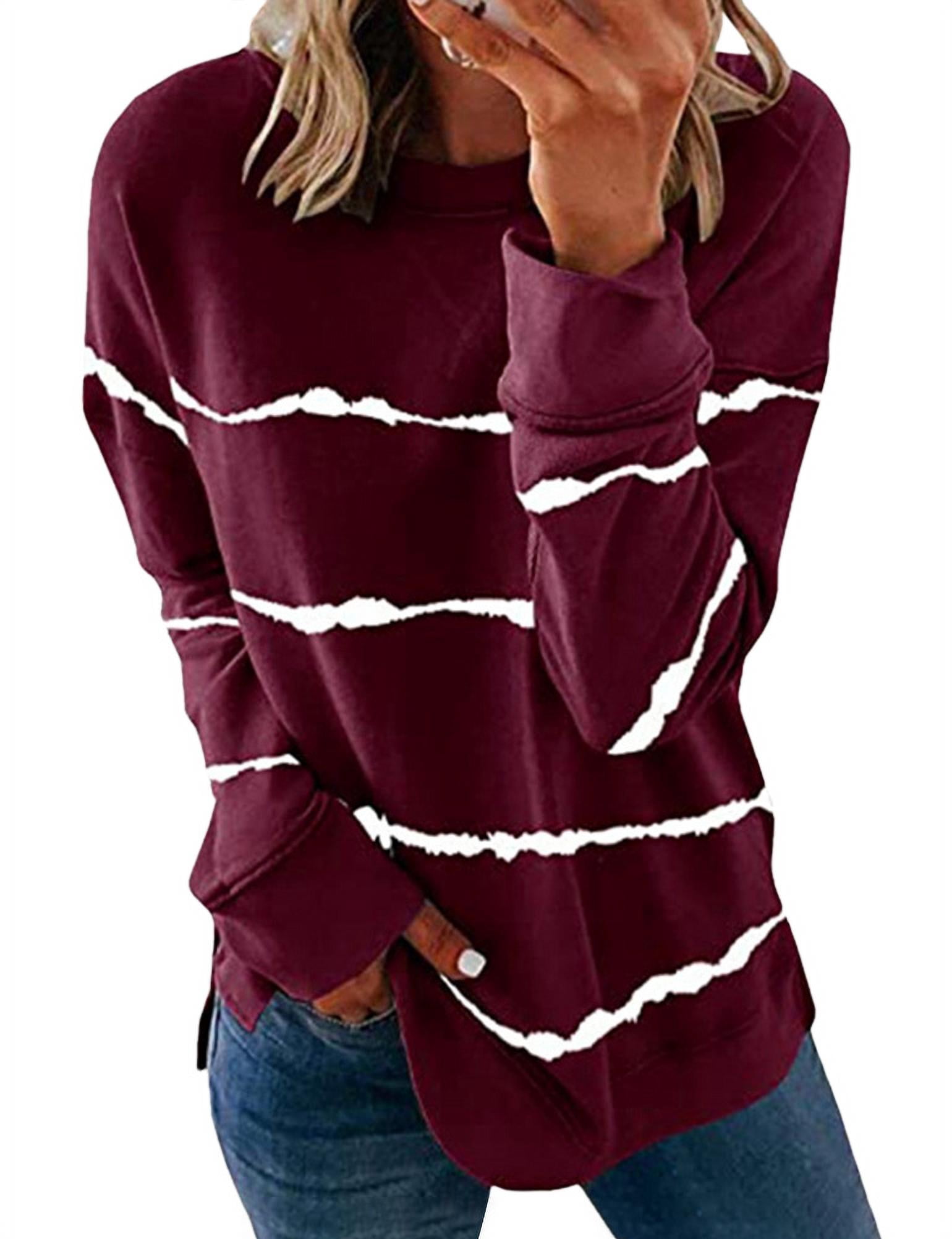 ZXZY Women Stripes Tie-Dyed Printed Crew Neck Long Panama | Ubuy