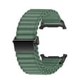 thumbnail image 4 of Band for Samsung Galaxy Watch Ultra Bands 47mm Men/Women,Rugged Fabric Nylon Alpine Sport Loop Strap for Samsung Galaxy Watch 7 Ultra Band 47 mm 2024 Breathable Replacement Wristband,Green, 4 of 7