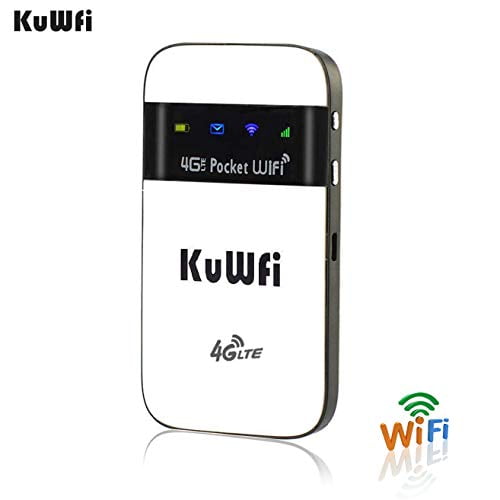 Kuwfi 4g Lte Pocket Wifi Router Unlocked Lte 4g Mobile Wifi Hotspot Portable 4g Router With Sim Card Slot Goods For Travel And Business Trip Support Lte Fdd B1 B5 Eu Version