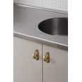 thumbnail image 4 of Goo-Ki Oval Antique Brass Cabinet Knobs with Square Backplate, Zinc Alloy Cabinet Handles Hardware for Cupboard,Dresser & Drawer, 6 Packed, 4 of 6
