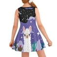 thumbnail image 2 of FOR U DESIGNS Alpaca Tank Sundress for Kids Girl 11-12 Years Old Fashion A Line Knee Length Dress Breathable High Waistline Swing Twirl Dresses Cute Tank Party Dress, 2 of 6