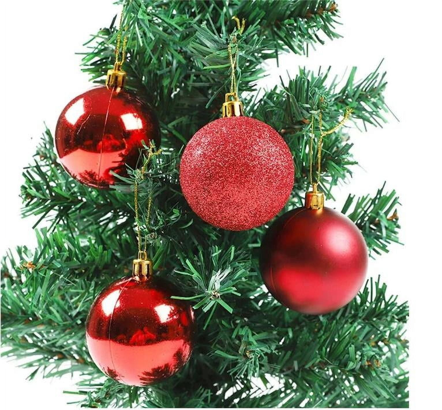 RBCKVXZ Red 2.36"/6cm Christmas Balls Christmas Tree Decorations Ornaments Shatterproof Hanging Balls for Holiday Birthday Wedding Party Christmas Decorations Clearance Ornaments Set of 24pcs