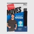 thumbnail image 2 of Hanes Premium Men's 2pk Move Breathable Mesh Crewneck T-Shirt X-Temp - Black, 2 of 6