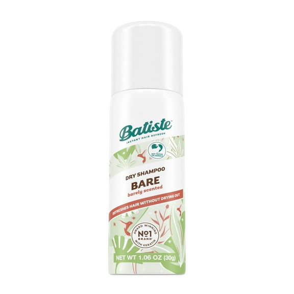 Batiste Dry Shampoo, Bare Fragrance, Barely Scented, Mini 1.06 oz