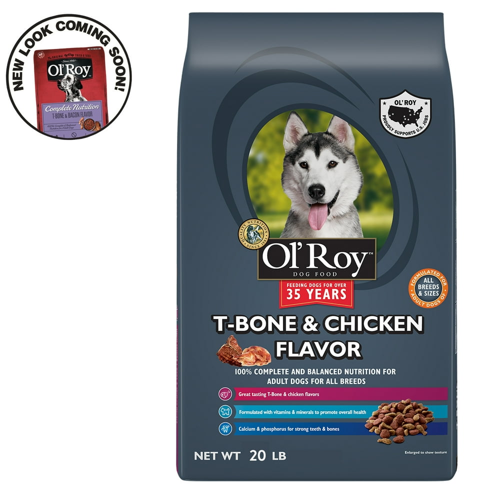 Ol' Roy T-Bone & Chicken Flavor Dry Dog Food, 20 lb ...