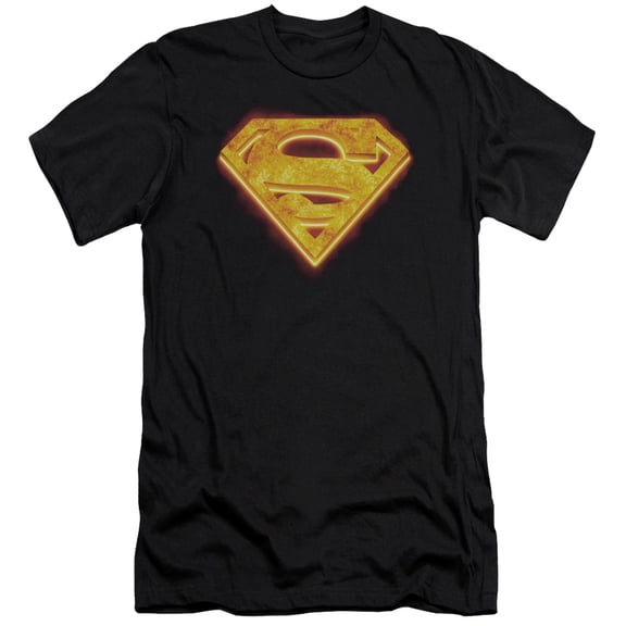 Superman - Hot Steel Shield - Premium Slim Fit Short Sleeve Shirt - X-Large