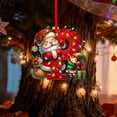 thumbnail image 5 of Colgante acrílico para árbol de Navidad | Adorno con inicial de 26 letras para decoración navideña | Regalo familiar personalizado para fiestas navideñas | Decoración para el árbol del hogar, 5 of 5