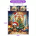 thumbnail image 5 of Merry Christmas Dachshund Santa Hat Xmas Tree Winter Holiday Quilt Bedding Set Wiener Dog Lover Gifts Idea 1 Blanket Bed Cover 2 Pillowcases - 01013, 5 of 5