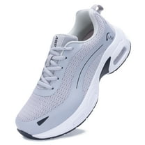 Womens Arch Support Walking Shoes|Tennis Running Shoes|Orthotic Cushioning Sneakers for Plantar Fasciitis Foot Heel Pain Relief GreyBlack Size 10.5