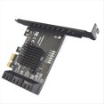 thumbnail image 4 of Controlador PCIE 1X A 6 Puertos 3.0 PCI e, Tarjeta de Expansión Multiplicadora PCI Express, Tarjeta Vertical Adicional de 6 Gbps., 4 of 5