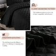 thumbnail image 5 of Exclusivo Mezcla Bed Quilt Set Queen Size for All Seasons, Stitched Pattern Quilted Bedspread/ Bedding Set/ Coverlet with 2 Pillow shams, Lightweight and Soft, Black, 5 of 7