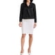thumbnail image 2 of BLUSA DE TRABAJO SATINADA PARA MUJER INSPIRE CHIC CON CUELLO EN V Y MANGA LARGA, CAMISA OFICIAL NEGRA, 2 of 6