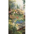 thumbnail image 2 of Oxley, Vail 11x18 Black Ornate Wood Framed with Double Matting Museum Art Print Titled - The Lily Garden, 2 of 4