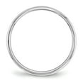 thumbnail image 3 of Real 14kt White Gold 2mm Half-Round Band Size: 6; for Adults and Teens; for Women and Men, 3 of 5