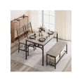 thumbnail image 3 of Qinaqin cm de Profundidadining Mesa Set para 4 con Anchoine Rack y Almacenamiento Benches Rectangular Kitchen Pequeño Spaces Apartments, 3 of 5