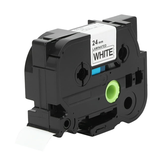 Cinta de etiquetas laminada de 24 mm negra sobre blanca para Brother TZe-221/621 PT-7600 PT P700 PT-2730