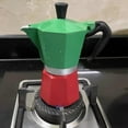 thumbnail image 4 of Coffee Pot, Moka Pot Italian Coffee Maker 6 cup/10 OZ Stovetop Espresso Maker for Gas or Electric Ceramic Stovetop Camping Manual Cuban Coffee Percolator for Cappuccino or Latte- Green+Red, 4 of 9