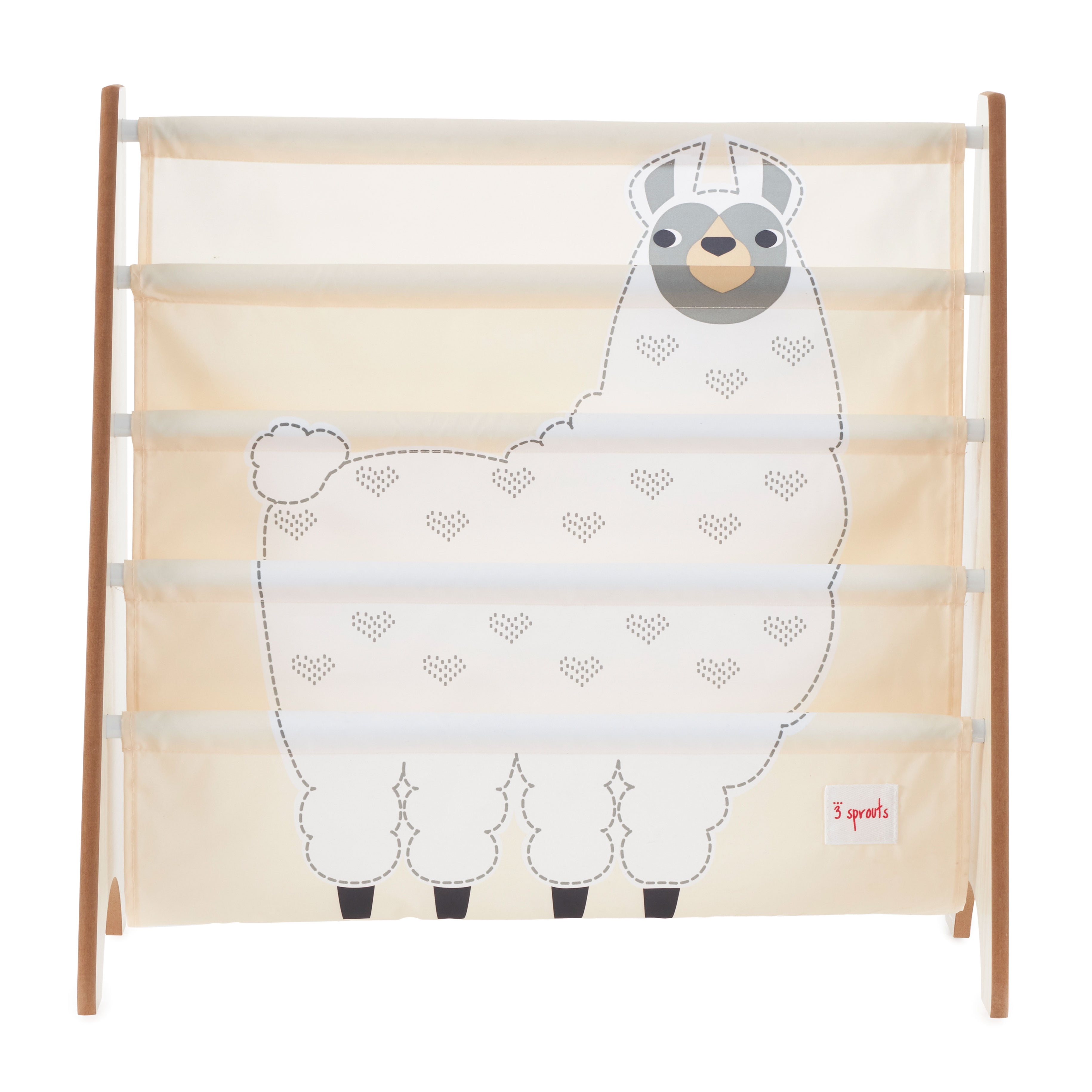 3 Sprouts Montessori Front Facing Book Rack - Llama unisex (bambini)