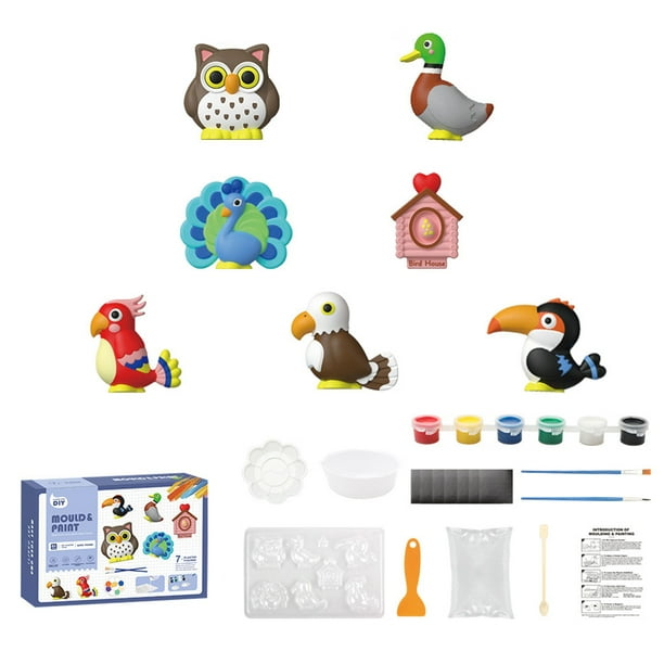 Kit de pintura para manualidades y artes para niños, juguetes para vehículos de animales, suministros para arte y manualidades, recuerdos de fiesta, creatividad, regalo DIY para niños y niñas