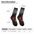 thumbnail image 2 of Fuzoiu Fiery Black Dragon Attack Print Athletic Crew Socks for Men & Women,Casual Crew Socks,Above Ankle Crew Socks for Business, Casual, 2 of 6