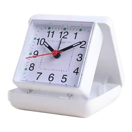 Upgraded Modern Square Silent Alarm Clock for Bedroom Students Quiet Sweep
