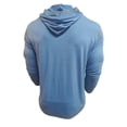 thumbnail image 4 of KHONTS Men's Henley Hooded Shirts Long Sleeve Casual Button up T Shirt Lightweight Pullover Shirt with Pocket Sky Blue XL, 4 of 6