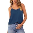 thumbnail image 4 of Camisole Tops for Women Adjustable Spaghetti Strap Scoop Neck Sleeveless Top with Easy Loose Fit Womens Summer Tops, 4 of 7