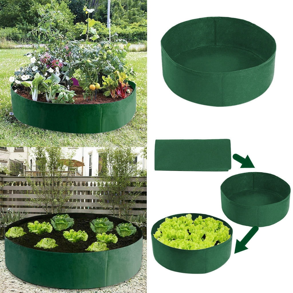 Durable Red Fabric Raised Garden Bed with 50 Gallon Capacity, Breathable Felt Planter for Vegetables Flowers and Herbs, Heavy Duty Portable Grow Bag for Backyard and Balcony Gardening