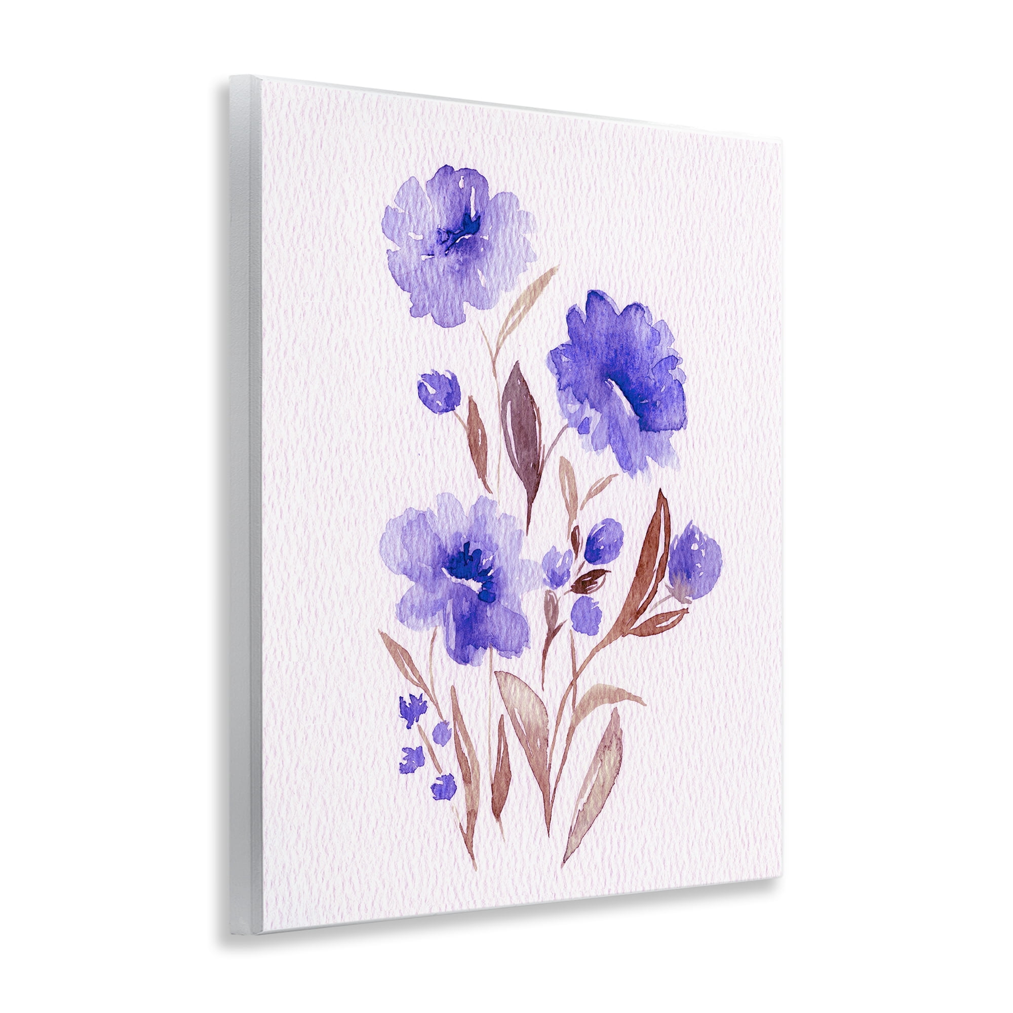 Stupell Industries Watercolor Purple Blossoms Wall Plaque Art, design by Leah Noel Art