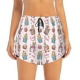 thumbnail image 2 of Honeii happy Easter print a double-layered women's running short, ideal for gym, tennis, and various activities, complete with a practical pocket-XX-Large, 2 of 7