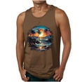 thumbnail image 2 of Camiseta sin mangas de cuello redondo para hombre, blusa informal de verano sin mangas con estampado de cuello redondo para hombre, 2 of 5
