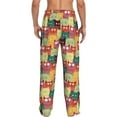thumbnail image 2 of Bixox Men's Cute Cartoon Cat Patterned Pajama Pants with Pockets Lounge Clothes for Home, 2 of 5
