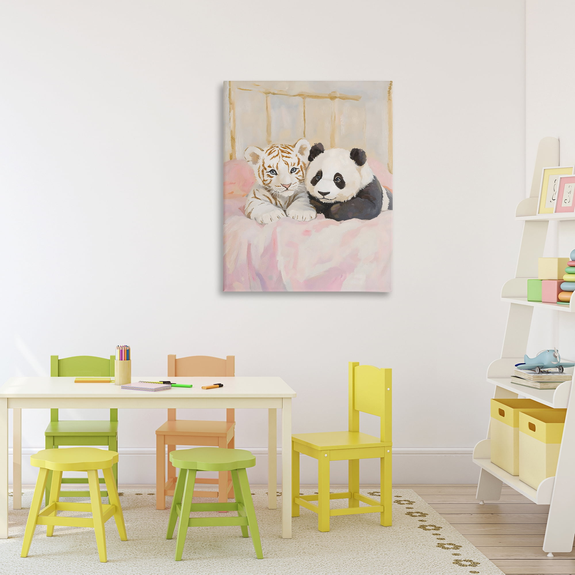 Stupell Industries Baby Panda & Tiger Cuddles Canvas Wall Art, design by The Prints Vibe