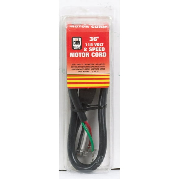 2 PC Dial Black Plastic Motor Cord