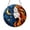 Acrylic 3.5 Inch, variant on Cosmic Sun and Moon Faux Stained Glass Window Decor, Elegant Celestial Suncatcher Accent