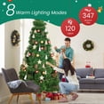 thumbnail image 6 of 4.5–9FT Pre-lit Green Christmas Tree, Fire-Resistant Hinged Spruce | Realistic Full Look, 120–600 Warm Lights & 347–2000 Tips, Metal Stand, Easy Setup, 6 of 9