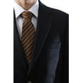 thumbnail image 2 of Men's Single Breasted 2 Button Super 110's Black 100% Wool Blazer, 2 of 3