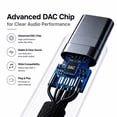 thumbnail image 4 of Amurx USB-C to 3.5mm Headphones Adapter with DAC Chipset, USB C to Aux Audio Dongle Cord, Headset Jack Converter, Gray, 4 of 7